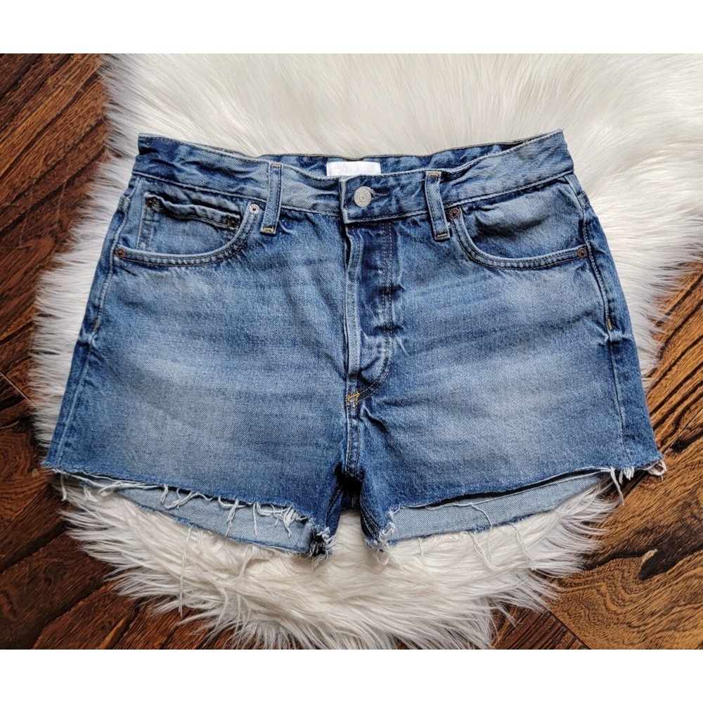 Boyish by Her Cut Off Denim Shorts Women's Size 28 High Rise Medium Wash